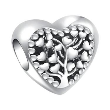 Imagem de Pingente Árvore Genealógica Prata 925 Charm Mãe Pai Amor Eterno Para P