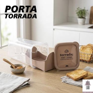 Imagem de Pote Porta Torrada e Biscoito Bandeja Servir Café da Manhã - PLASUTIL,