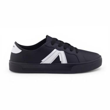 Imagem de Tênis Feminino Moleca Casual, 36, Preto, Branco