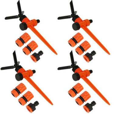 Imagem de Kit4 Irrigação giratória 3 jatos Conexão Mangueira ½ WAP - Acrel