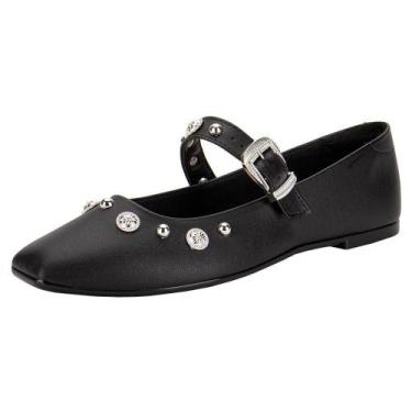 Imagem de Sapatilha feminina flat moleca 5824104, Preto, 37