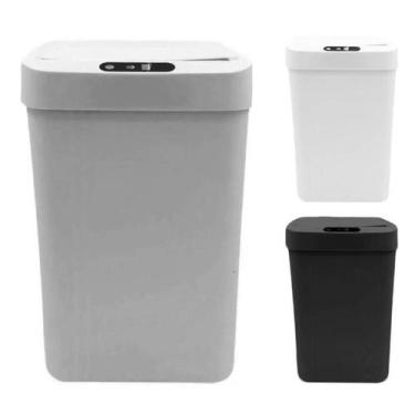 Imagem de Lixeira Inteligente 13 Litros Sensor Abertura Automática COR:PRETO - O