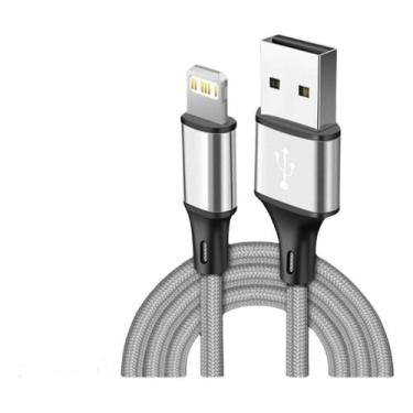 Imagem de Cabo Usb Compatível Phone 5 6 7 8 Plus S X Xr Xs 11pro - Nohon, Cinza