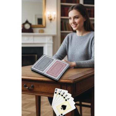 Imagem de 2 jogos baralho plástico resistente 100% lavável - Congratulations Sto