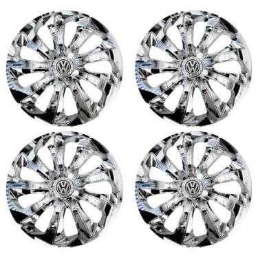 Imagem de Jogo Calota Esportiva Velox 13 Cromada Gol G2 G3 G4 Saveiro - Garagem 