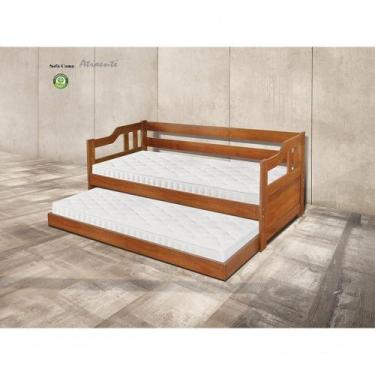 Imagem de Sofá Cama Castanho Em Madeira Maciça Pinus - Atraente - ATRAENTE MÓVEI