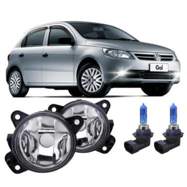 Imagem de Par farol milha volkswagen gol g5 2008 a 2013 e super branca - BIBAS