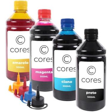 Imagem de Kit 4 Tintas Compatível Epson EcoTank L3150 500ml Cores