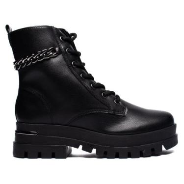 Imagem de Coturno Feminino Via Marte Napa Floater Metalizado Preto, Preto, 37