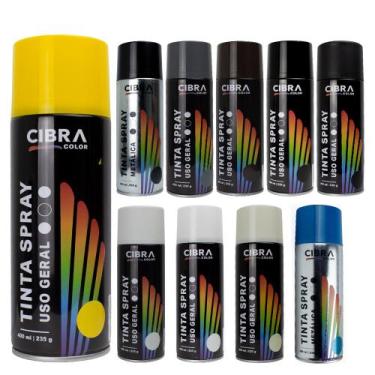 Imagem de Tinta Spray Cibra 400 Ml Cores Uso Geral Metálico Automotivo, Primer C