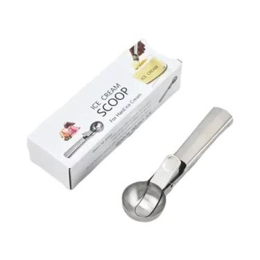 Imagem de Colher de Sorvete e Fruta de Aço Inoxidável - Multifuncional e Dupla F