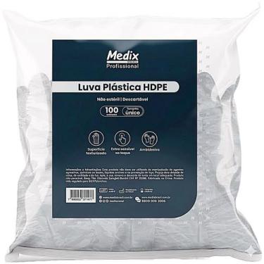 Imagem de Luva Plástica HDPE Não Estéril Descartável 100 unidades - Medix