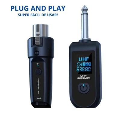 Imagem de Sistema Wireless Xlr Para Microfone Transmissor E Receptor - Genérica