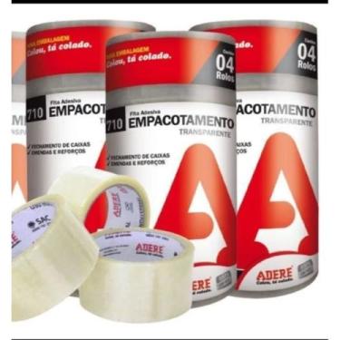 Imagem de Kit Fita Adere Durex largo Empacotamento transparente, 3 kits