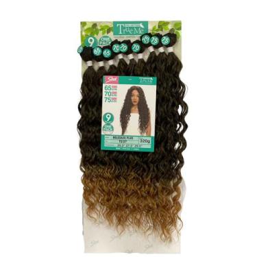 Imagem de Cabelo Orgânico Cacheado Beleza Plus 320g Fibra Natural para Alongamen