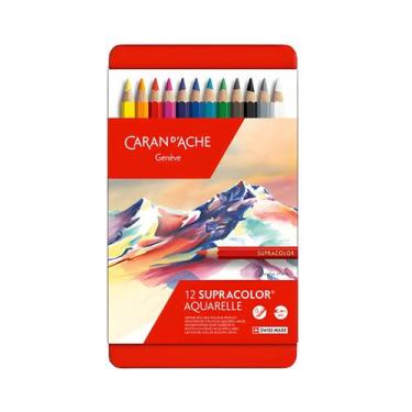 Imagem de Lápis de Cor Supracolor Aquarelavel Caran D'ache com 12 Cores - CARAND
