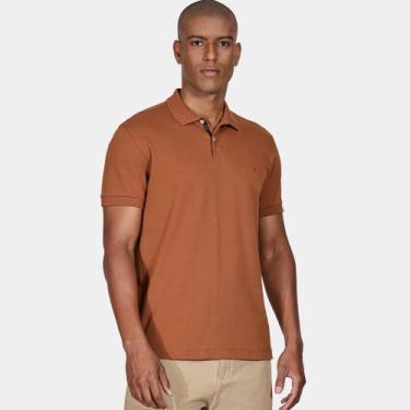 Imagem de Camisa Polo Aramis Internal Detail Ou25 Marrom Masculino, GG