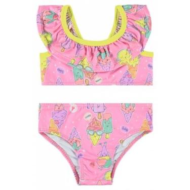 Imagem de Biquini Infantil Proteção UV Quimby 1/3 Ref. 29407, Pink, 2