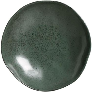 Imagem de Jogo 12 Pratos Fundos 21cm Cerâmica 600ml Verde Orgânico Arauco Porto Brasil