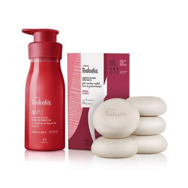Imagem de Kit Sabonetes e Creme Nutritivo Tododia Cereja e Avelã - Natura