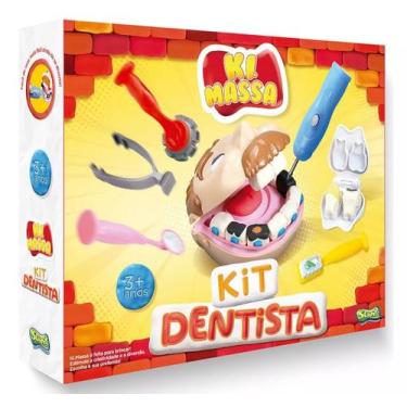Imagem de Massinha Ki Massa Conjunto Kit Dentista Sunny Brinquedos