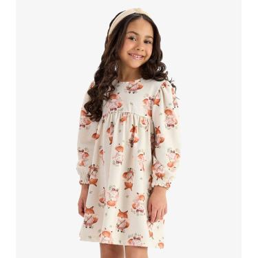 Imagem de Vestido Manga Longa em Malha Soft Touch Rovi Kids Bege