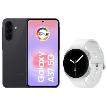 Imagem de Smartphone Samsung Galaxy A37 256GB Preto - 5G + Smartwatch Galaxy Wat