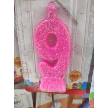 Imagem de Vela aniversário n9 Rosa - Bello Festas 