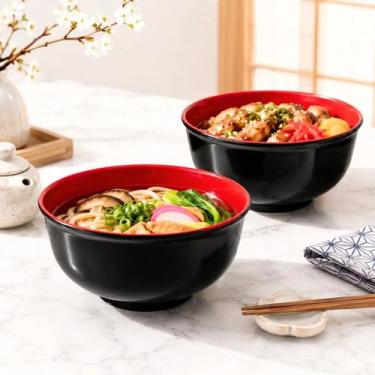 Imagem de Kit 2 Bowl Oriental de Melamina 1,4L Tigelas Cumbuca Servir - Casita