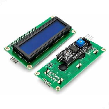 Imagem de Display Lcd 16x2 1602 Fundo Azul Com Modulo I2c Já Soldado - BLUTU