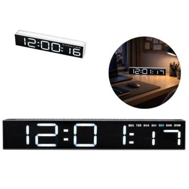 Imagem de Relógio Digital Led de Mesa com Despertador 30cm - Ami, 1