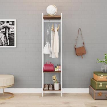 Imagem de Estante Closet Arara 187x45cm 3 Prateleiras Active Yescasa Marrom/Noga