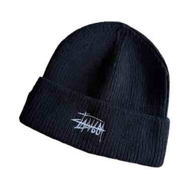 Imagem de Gorro Unissex Com Letras Bordadas, Macio, Quente E Elástico, Ideal Par