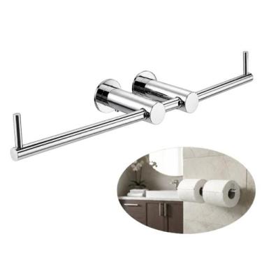 Imagem de Papeleira Porta Papel Higiênico Duplo Inox 304 RR1020 - WORA ACESSÓRIO