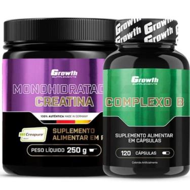 Imagem de Kit Creatina Pura 250g Creapure + Complexo B 120 Caps Growth