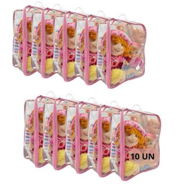 Imagem de Kit 10 Organizadores de Brinquedos PVC bubag Transparente Tamanho G, R