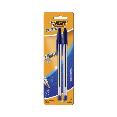 Imagem de Caneta Esferográfica Bic Dura Mais 1.0mm Azul com 2 Unidades