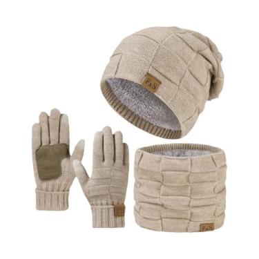 Imagem de Conjunto De Gorro, Cachecol E Luvas Térmicas De Inverno Para Homens 3 
