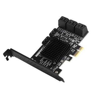 Imagem de Controlador de 8 portas PCI E para SATA3.0, PCI Express para SATA3.0 8 portas SATA III adaptador de placa controladora de expansão