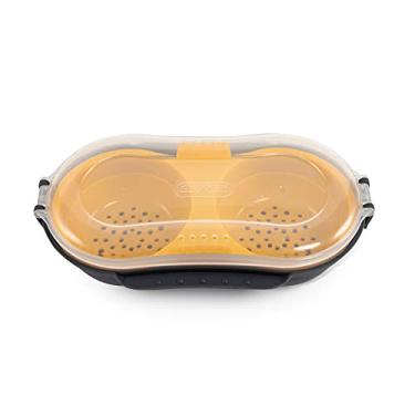 Imagem de Dexas Duo Egg Cooker/Micro-ondas Egg Poacher, preto/amarelo, GEC2-1235-432