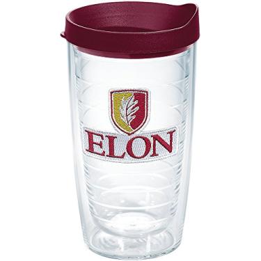 Imagem de Tervis Copo isolado de parede dupla Elon University Phoenix feito nos EUA, 473 g, logotipo principal