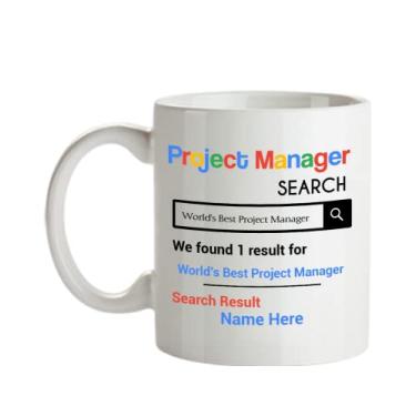 Imagem de Caneca personalizada Project Manager - Presentes personalizados do Project Manager - Caneca de café de 445 ml - Personalizada com o nome do seu gerente de projeto