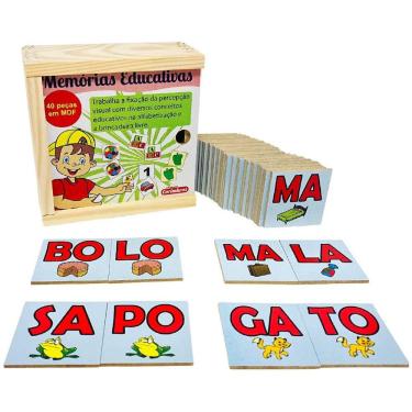 Imagem de Jogo Memória de Sílabas - Alfabetização Infantil-Ref. 0294