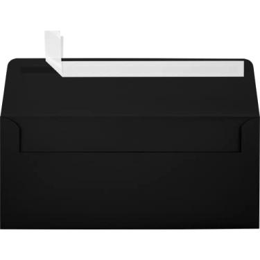 Imagem de Envelopes de aba quadrada LUXPaper #10 em 80 lb. Envelopes de negócios impressos em preto meia-noite para Letras corporativas e documentos legais com destaque e impressão, pacote com 250, tamanho da envelope 4 1/8 x 9 1/2 (preto)