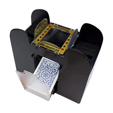 Imagem de lifcasual Misturador automático de cartas de 2 baralhos Shuffler automático de cartas Jogos Distribuidor de máquina de classificador de pôquer para festivais domésticos de viagem Festa de Natal Operado por