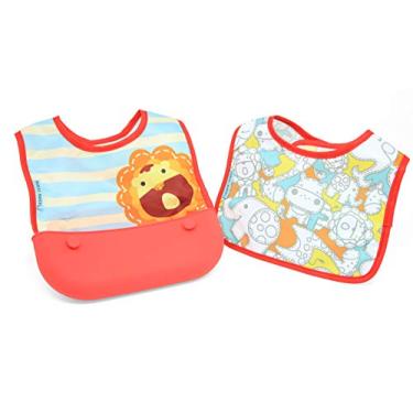 Imagem de Babadores Em Tecido Leão Com Bolso, Marcus E Marcus, Vermelho, Pequeno