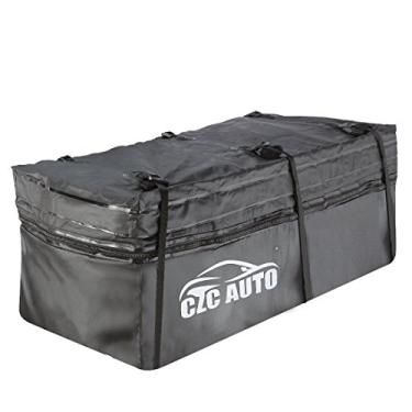 Imagem de CZC Auto Bolsa expansível para transporte de engate de 9,5 litros; estende-se até 11,6 litros; à prova d'água/à prova de chuva/à prova de intempéries, para carro, caminhão, SUV, vans, engate, cestas de engate, seguro, estável, durável, preto macio