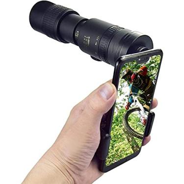 Imagem de Telescópio monóculo de zoom super telefoto 4K 10-300X40 mm, com suporte e tripé telescópio de smartphone monóculo à prova d'água, para viajar observação de pássaros acampamento pequena surpresa