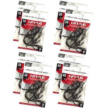 Imagem de Kit Anzol Pesca Marine Sports 12146 Preto 1/0 2/0 3/0 4/0 300 Peças