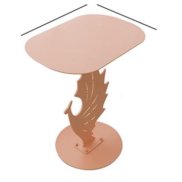 Imagem de Mesa de centro sofá mesa lateral pequena mesa de centro mesa redonda mesa quadrada móvel pequena mesa de centro mesa de cabeceira mesa de canto mesas de canto criativas mesa lateral (cor: 05)